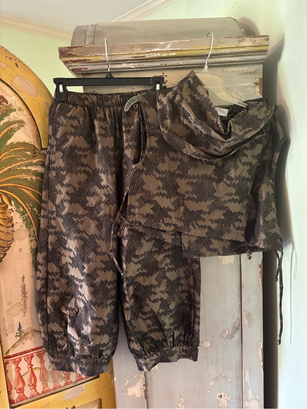 Brown Patterned ladies Bottoms - Coordinating Set